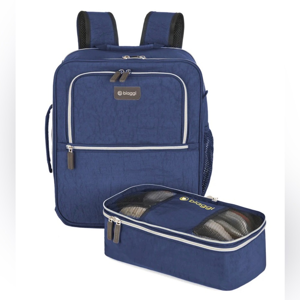 NEW Biaggi Carry Cube Backpack TSA Approved Travel Bag Removable Packing Cube